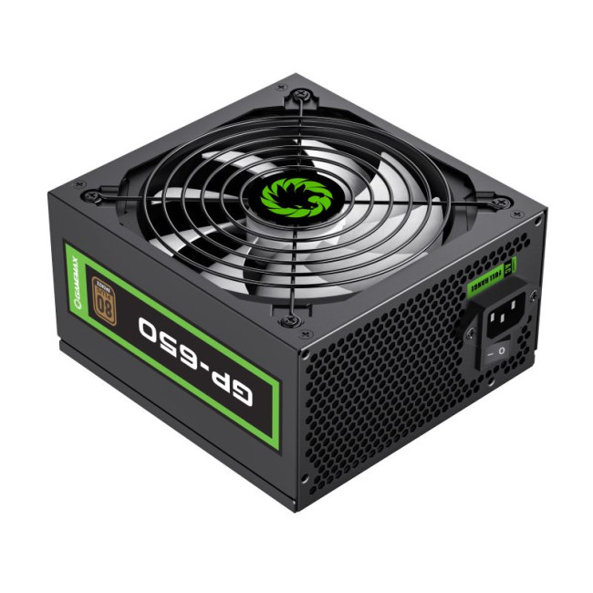 Блок живлення ATX 650W APFC, 80+Bronze, вентилятор 140 мм, чорний, коробочний GAMEMAX GP-650