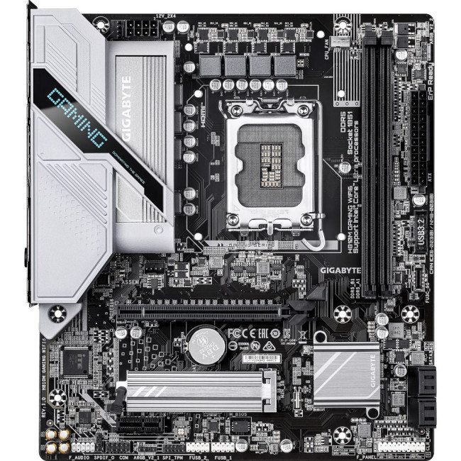 Mатеринська плата s1851 Intel H810 DP/HDMI/VGA  1xM.2 2.5GbE LAN mATX GIGABYTE H810M GAMING WIFI6