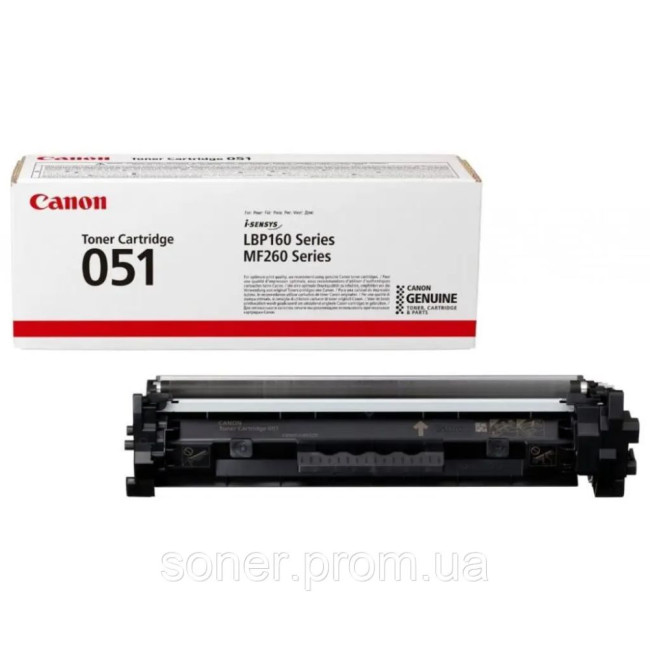 Картридж чорний для LPB162d/269/267/264dw CANON Cartridge 051 Black (1.7K) (2168C002AA)