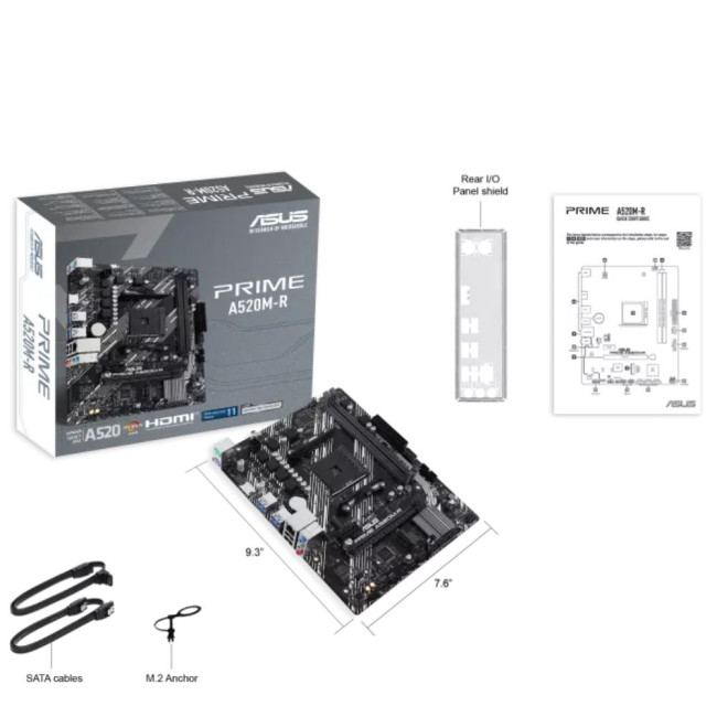 материнська плата sAM4 2DDR4/HDMI/2PCIe/1M.2/4SATA ASUS PRIME A520M-R