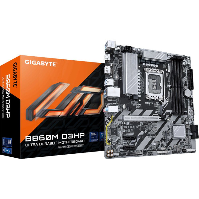 Mатеринська плата s1851 Intel B860 DP/HDMI  2xM.2 GbE LAN mATX GIGABYTE B860M D3HP