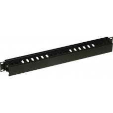 Кабельний організатор 2U однобічний, пласт. 80x60,RAL9005 CONTEG DP-VP-K03