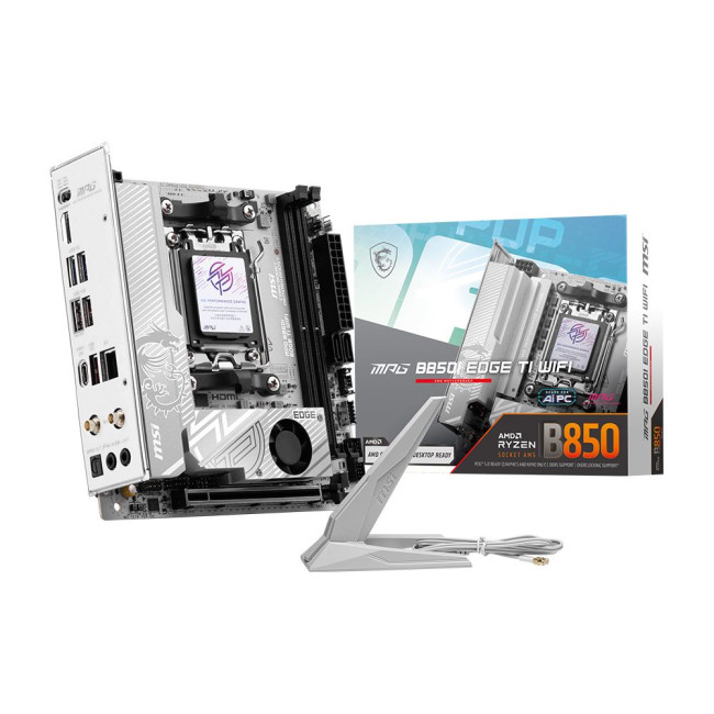 материнська плата sAM5/2DDR5/HDMI/2PCIe/3M.2/2SATA/LAN5Gb MSI MPG B850I EDGE TI WIFI