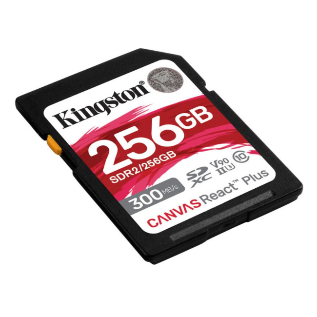 Карта пам'яті 256GB Canvas React Plus SDXC UHS-I300R/260W U3 V90 KINGSTON SDR2/256GB