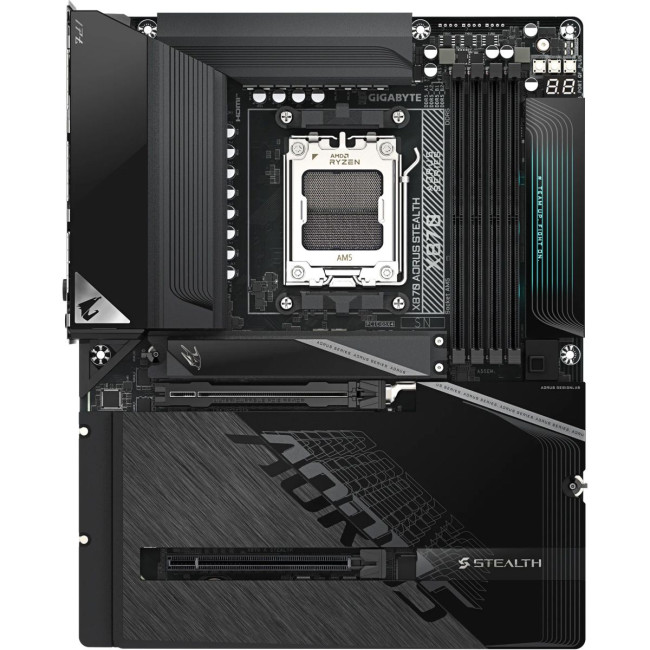 Mатеринська плата sAM5 AMD X870 HDMI/2xUSB4 Type-C 4xM.2 5GbE LAN ATX GIGABYTE X870 AORUS STEALTH