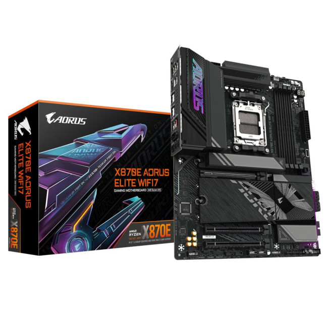 Mатеринська плата sAM5 AMD X870E HDMI 4xM.2  USB4.0 2.5GbE LAN ATX GIGABYTE X870E AORUS ELITE WIFI7