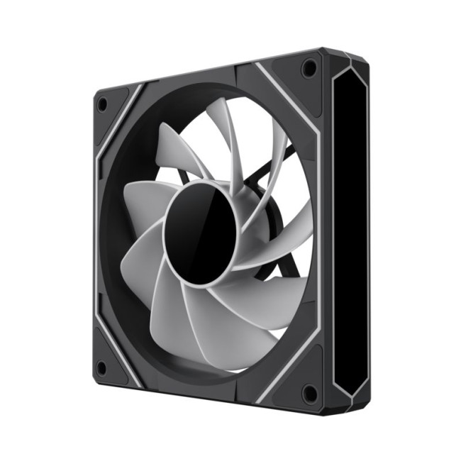 Кулер для корпусу 120 мм, 4pin(M/F)/3pin(M/F), ARGB, PWM, чорна рамка, реверсивний FN12A-S8I-R GAMEMAX FN12A-S8I-R