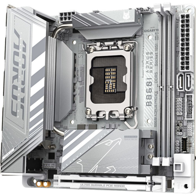 Mатеринська плата s1851 Intel B860 HDMI/DP/TB4(USB-C) 2xM.2 2.5GbE LAN mini-ITX GIGABYTE B860I AORUS PRO ICE
