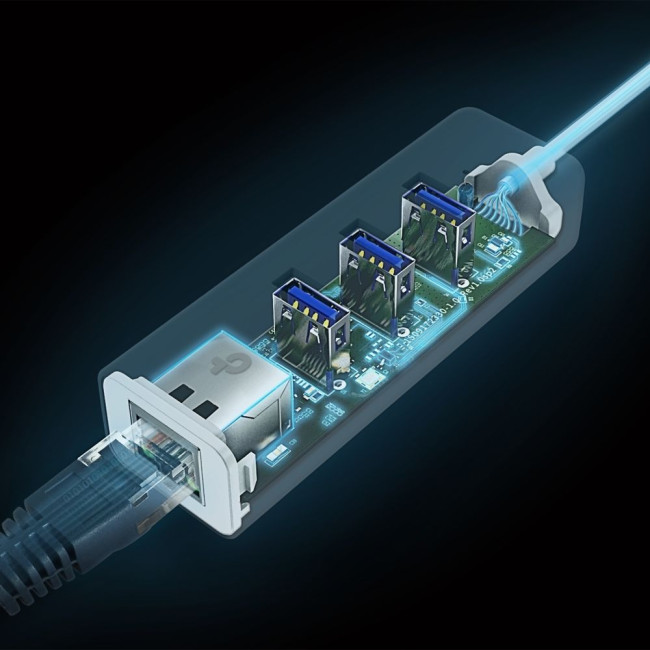 Мережевий адаптер USB 3.0 Type-C / Gigabit Etherne t та 3-портовий USB3.0 TP-Link, UE330C TP-LINK UE330C