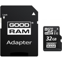 Карта пам'яті 32GB microCARD SDHC C10 UHS-I 100R/10W U1 + adapter GOODRAM M1AA-0320R12