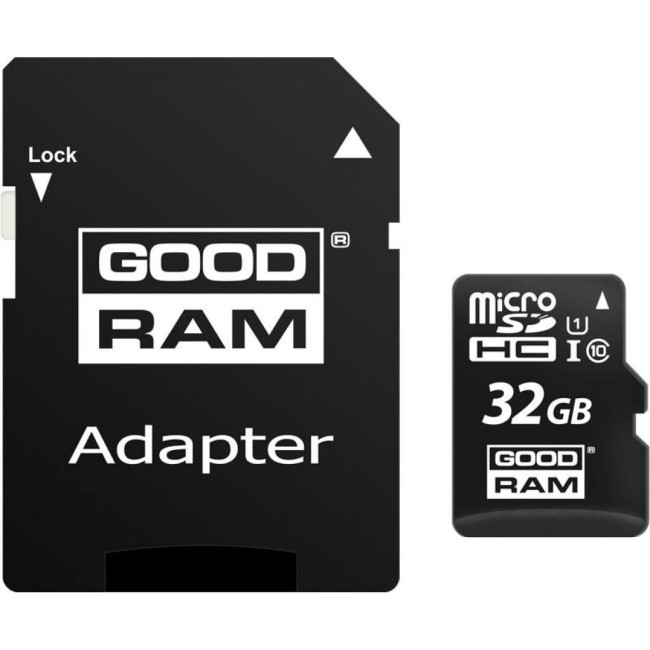 Карта пам'яті 32GB microCARD SDHC C10 UHS-I 100R/10W U1 + adapter GOODRAM M1AA-0320R12