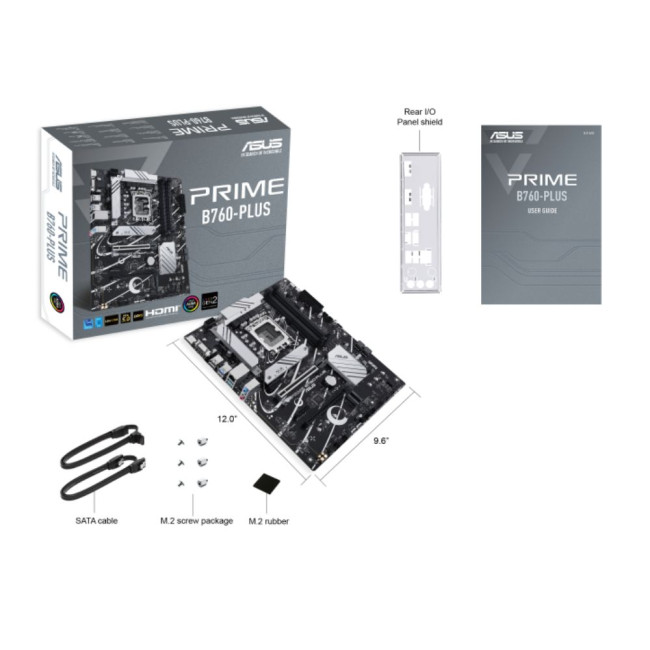 материнська плата s1700/4DDR5/VGA/HDMI/DP/4PCIe/4SATA/3M.2/LAN2.5Gb ASUS PRIME B760-PLUS