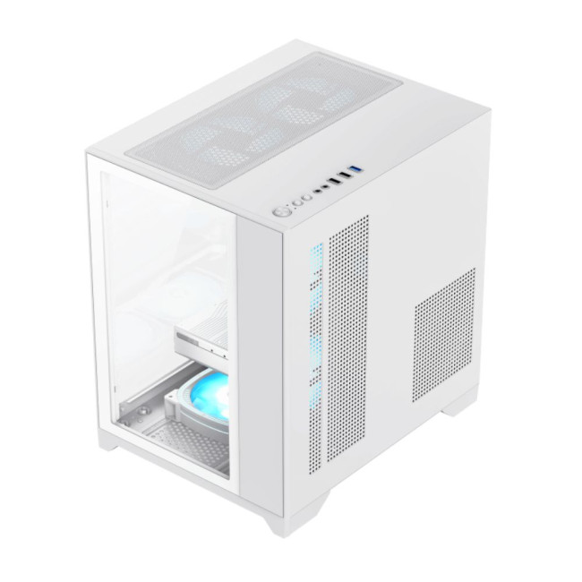 Корпус Micro-ATX без блока живлення, , загартоване скло, USB2.0x2, USB 3.0x1 GAMEMAX Infinity Mini White