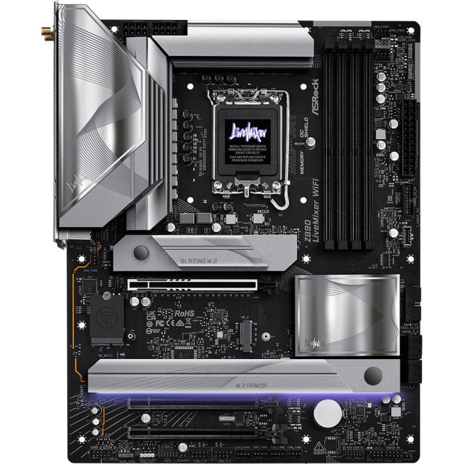 Mатеринська плата s1851 Intel Z890 4xDDR5 HDMI/2xTB4 4xM.2 2.5GbE LAN ATX ASROCK Z890 LIVEMIXER WIFI
