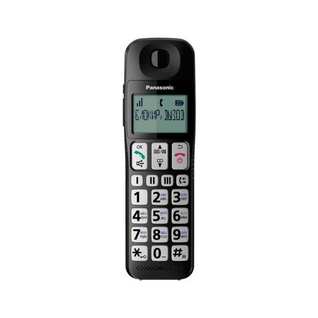 Радіотелефон DECT (чорний) PANASONIC KX-TGE110UCB