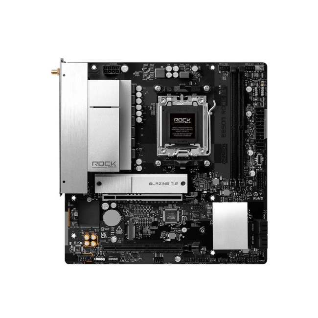 Mатеринська плата sAM5 AMD B850 2xDDR5 DP/HDMI 2xM.2 2.5GbE LAN mATX ASROCK B850M ROCK WIFI