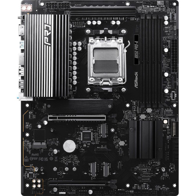 Mатеринська плата sAM5 AMD B850 4xDDR5 HDMI/USB3.2 4xM.2 2.5GbE LAN ATX ASROCK B850 PRO-A