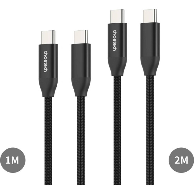 Кабель Choetech PD3.1 240 Вт 1 м + 2 м USB-C до USB-C CHOETECH PD3.1 240W 1+2m USB-C (XCC-1060)