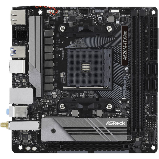 Материнська плата sAM4 AMD A520 HDMI/DP 1xM.2 GbE Lan Mini-ITX ASROCK A520M-ITX/AC