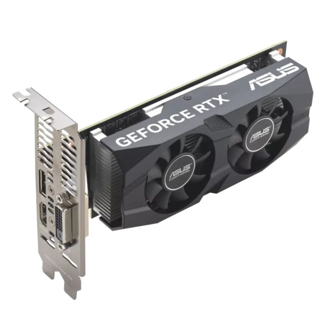 Відеокарта NVIDIA RTX 3050/DUAL/OC/LP/BRK/6GB/GDDR6 ASUS RTX3050-O6G-LP-BRK