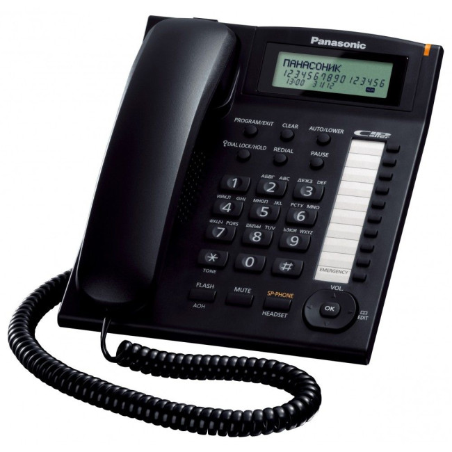 Телефон (чорний) PANASONIC KX-TS2388UAB