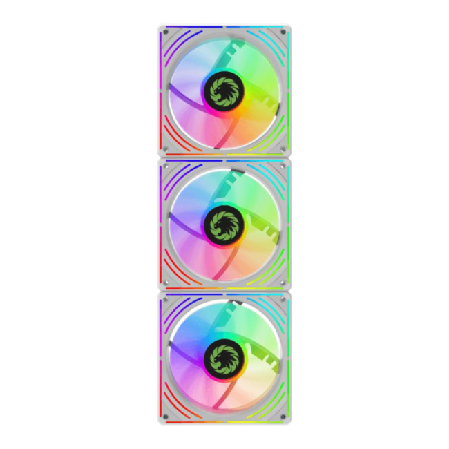 Кулер для корпусу  120мм  КІТ 3*120ммmm White frame ARGB Fan 3 in 1 Kit GAMEMAX RA300 WH