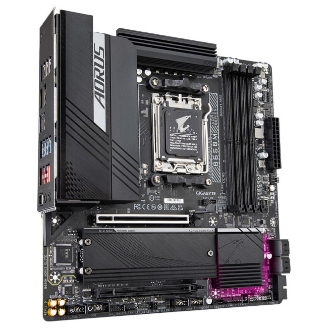 Mатеринська плата sAM5 AMD B650 DP/HDMI 2xM.2 2.5GbE LAN mATX GIGABYTE B650M AORUS ELITE
