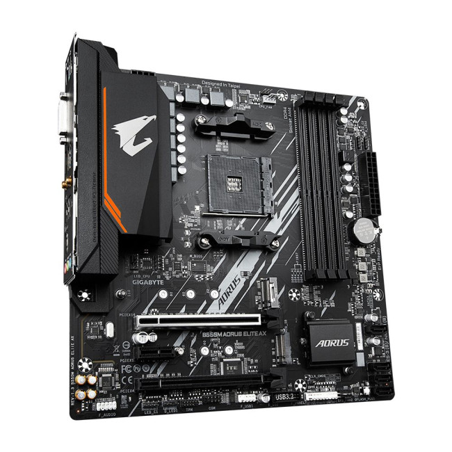 Материнська плата sAM4 AMD B550 HDMI/DVI 2xM.2 GbE Lan mATX GIGABYTE B550M AORUS ELITE AX