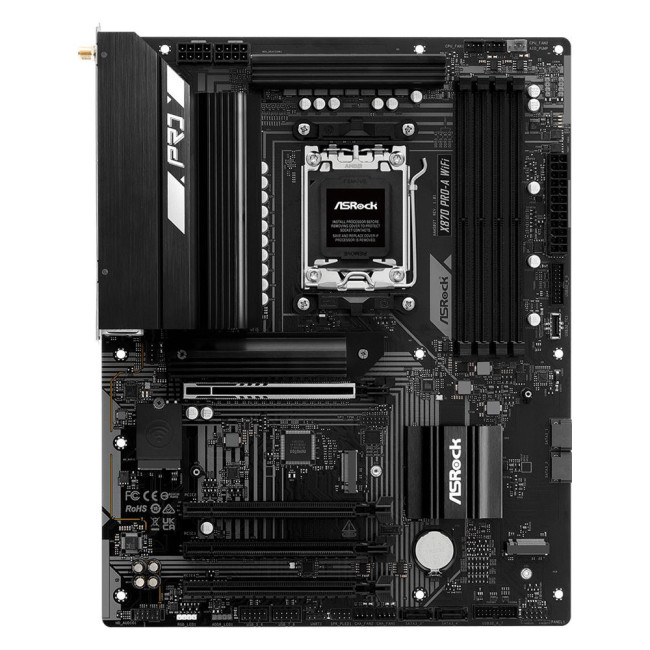 Mатеринська плата sAM5 AMD X870 4xDDR5 HDMI/2xUSB4 3xM.2 2.5GbE LAN ATX ASROCK X870 PRO-A WIFI