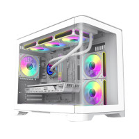 Корпус Mid Tower M-ATX без блока живлення , загартоване склоM-ATX,ITX, Tempered Glass,USB3.0x1,USB2. GAMEMAX HYPE-M White
