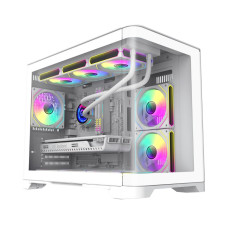Корпус Mid Tower M-ATX без блока живлення , загартоване склоM-ATX,ITX, Tempered Glass,USB3.0x1,USB2. GAMEMAX HYPE-M White