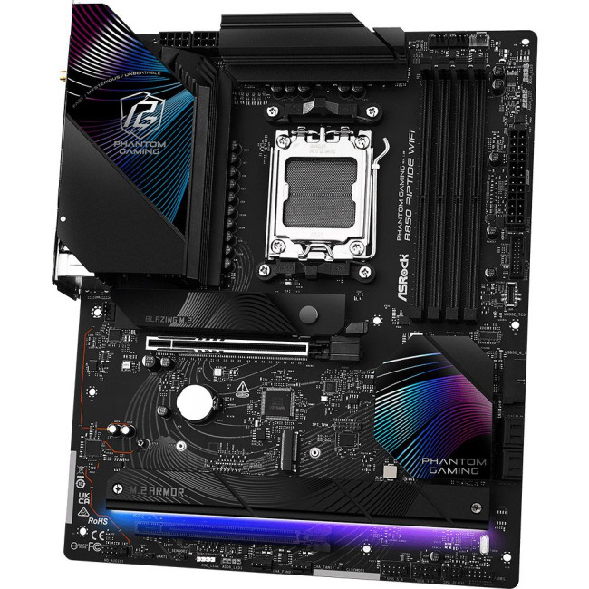 Mатеринська плата sAM5 AMD B850 4xDDR5 HDMI 4xM.2 2.5GbE LAN ATX ASROCK B850 RIPTIDE WIFI
