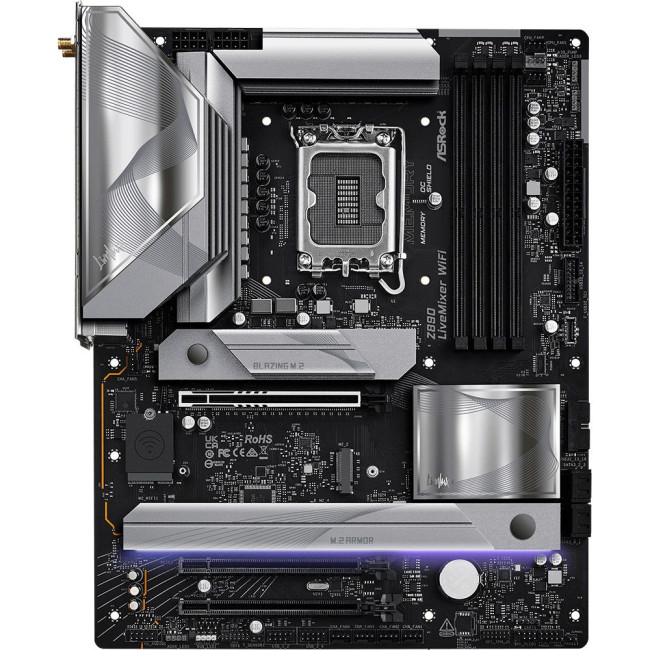 Mатеринська плата s1851 Intel Z890 4xDDR5 HDMI/2xTB4 4xM.2 2.5GbE LAN ATX ASROCK Z890 LIVEMIXER WIFI