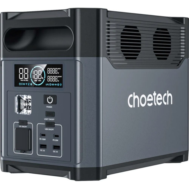 Мобільна зарядна станція Choetech 1200Wh Bidirectional charging power station CHOETECH 1200W PS Wifi (BS061) (BS061-BQB)