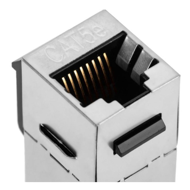 З'єднувач витої пари STP, Keystone, кат. 5E, RJ45-RJ45 KINGDA KD-CP3007SHC5E
