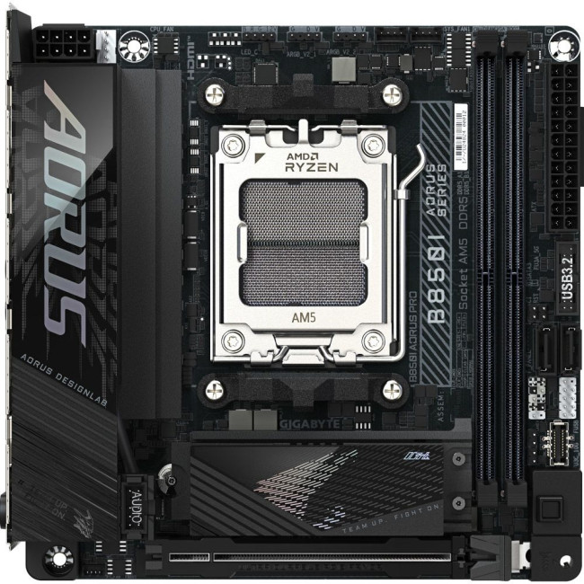 Mатеринська плата sAM5 AMD B850 mini-ITX GIGABYTE B850I AORUS PRO