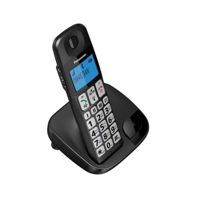 Радіотелефон DECT (чорний) PANASONIC KX-TGE110UCB