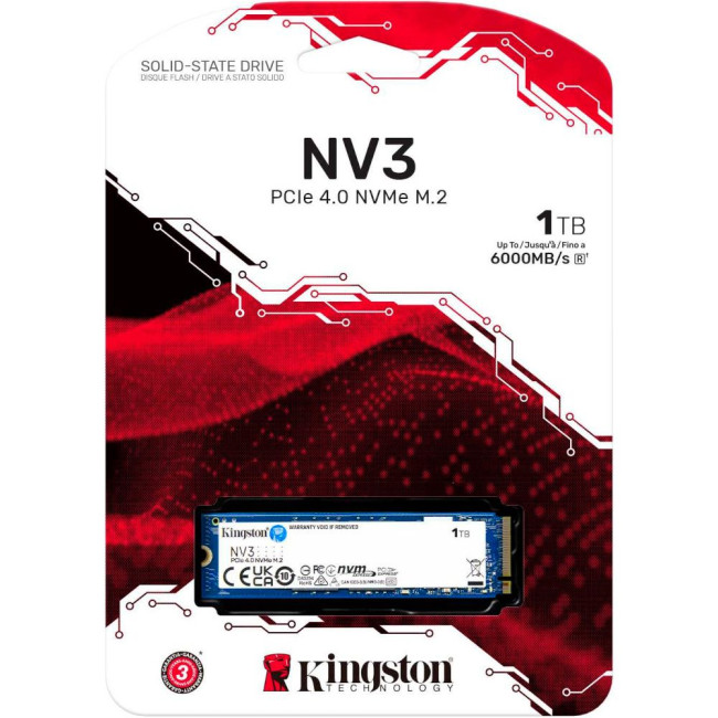 накопичувач M.2 1000GB NV3, PCIe 4.0  NVMe KINGSTON SNV3S/1000G