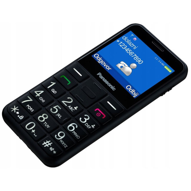 Мобільний телефон чорний PANASONIC KX-TU155EXBN