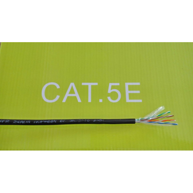 Кабель зовнішній UTP кат.5е, PE, 4 пари,24AWG, 305м, чорний KINGDA KDUT8013