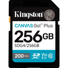 Карта пам'яті 256GB SDXC Canvas Go Plus Gen4 200MB/s C10 UHS-I U3 V30 KINGSTON SDG4/256GB