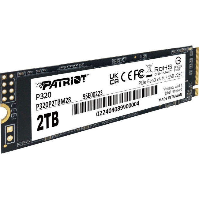накопичувач M.2 2TB P320, NVMe 2280 PATRIOT P320P2TBM28