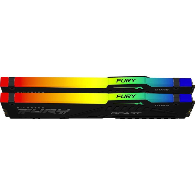 модуль пам'яті 64GB DDR5 5600MHz Fury Beast RGB (2x32) KINGSTON KF556C40BB2AK2-64