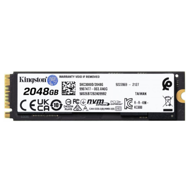 накопичувач M.2 2048GB KC3000, PCIe 4.0  NVMe KINGSTON SKC3000D/2048G