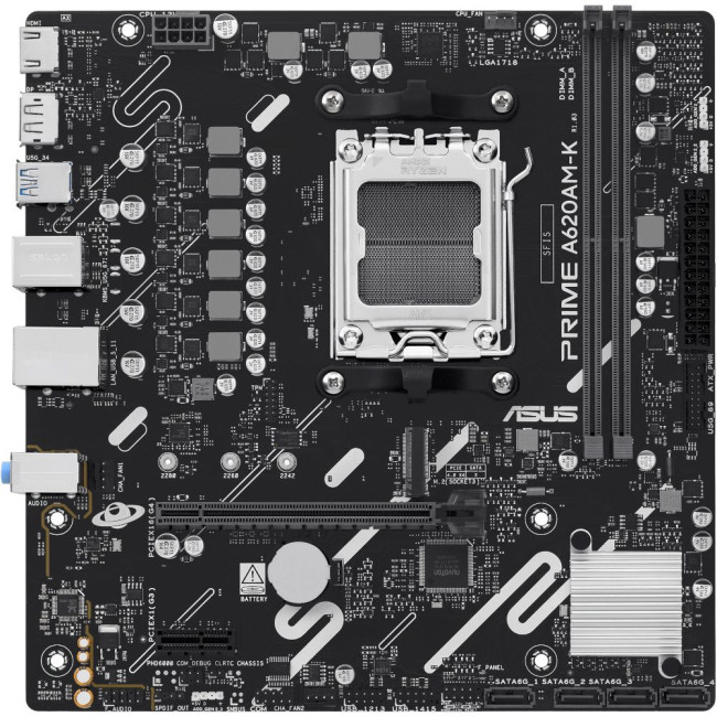 материнська плата sAM5/2DDR5/HDMI/DP/2PCIe/1M.2/4SATA ASUS PRIME A620AM-K