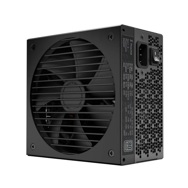 Блок живлення Ion + 2 Platinum 860W, ATX, чорний, повністю модульний FRACTAL DESIGN Ion + 2 Platinum 860W (FD-P-IA2P-860-EU)