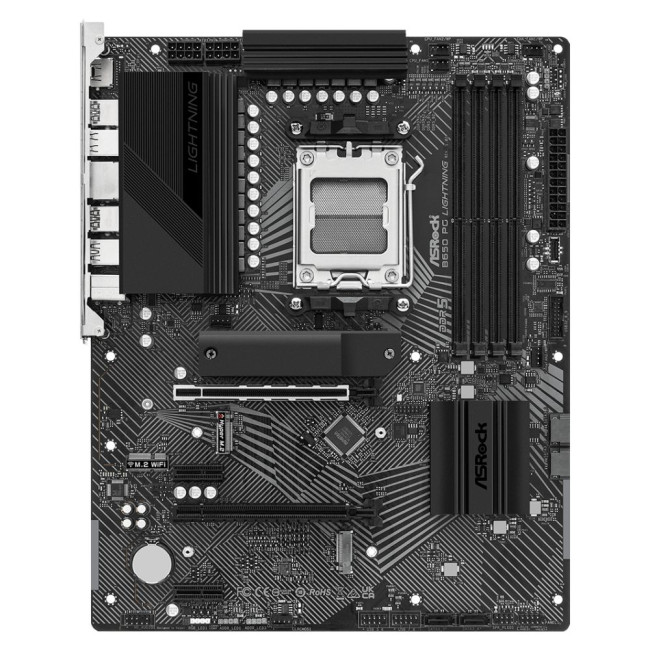 Mатеринська плата sAM5 AMD B650 HDMI 4xM.4xDDR5 2 2.5GbE LAN ATX ASROCK B650 PG LIGHTNING