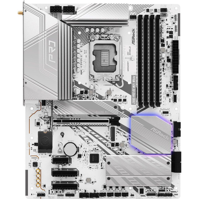 Mатеринська плата s1851 Intel Z890 4xDDR5 DP/HDMI/2xTB4 4xM.2 2.5GbE LAN ATX ASROCK Z890 PRO RS WIFI WHITE