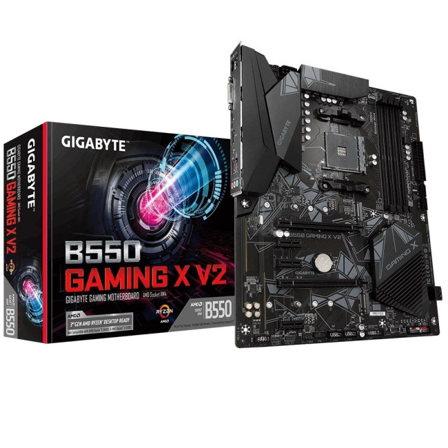 Mатеринська плата sAM4 AMD B550 HDMI/DVI 2xM.2 (PCIe 4.0) USB 3.2 GbE LAN ATX GIGABYTE B550 GAMING X V2