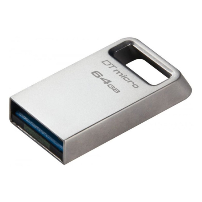 Мікрофлеш пам'ять 64GB DataTraveler Micro 200MB/sMetal USB 3.2 Gen 1 KINGSTON DTMC3G2/64GB